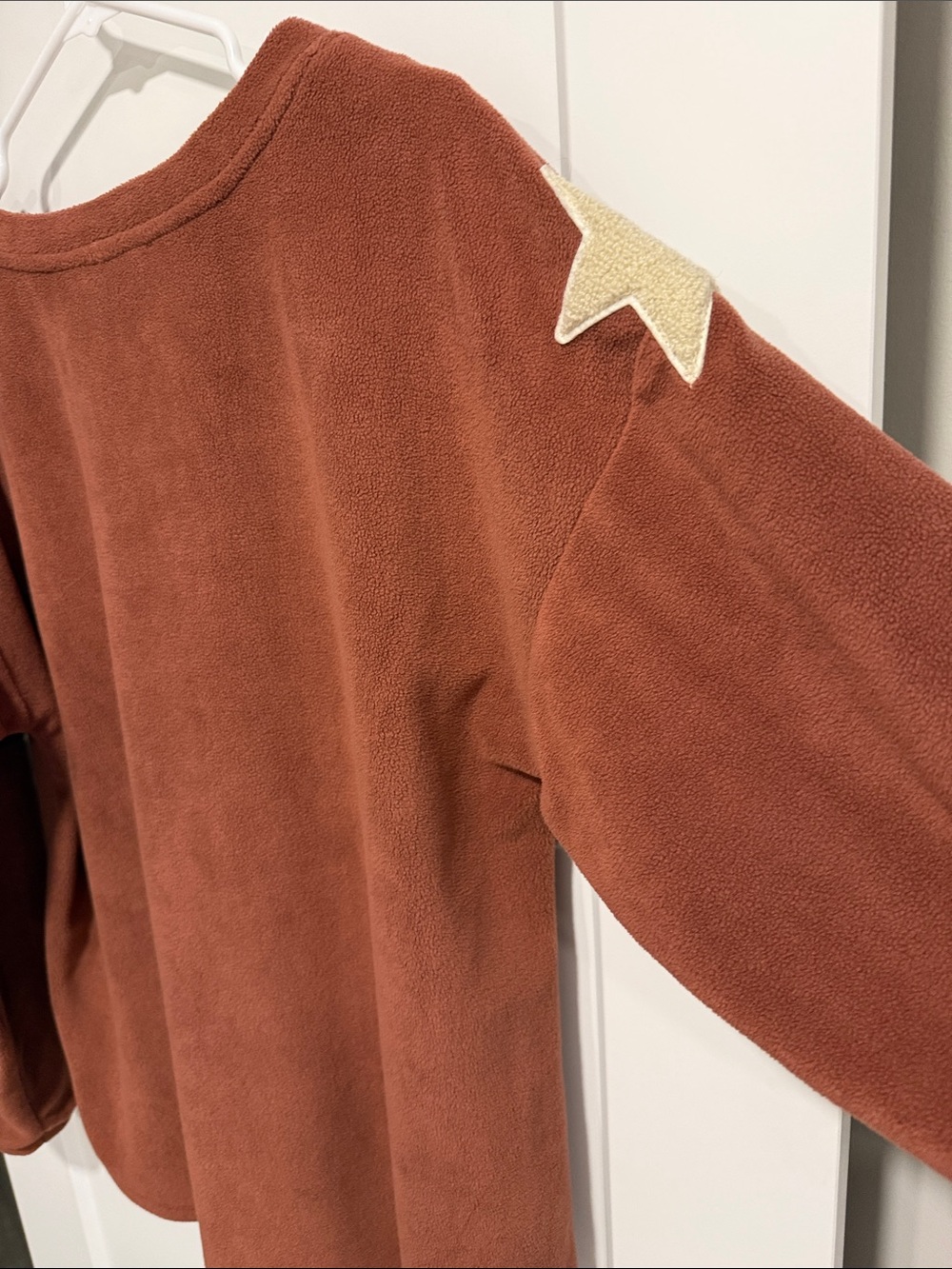 Kori America Rust Burnt Orange Star Sleeve Sweatshirt Boho Casual Top - Picture 6 of 6